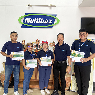 Multibax Public Company Limited awarded the employees who won the slogan contest on World Anti-Drug Day.